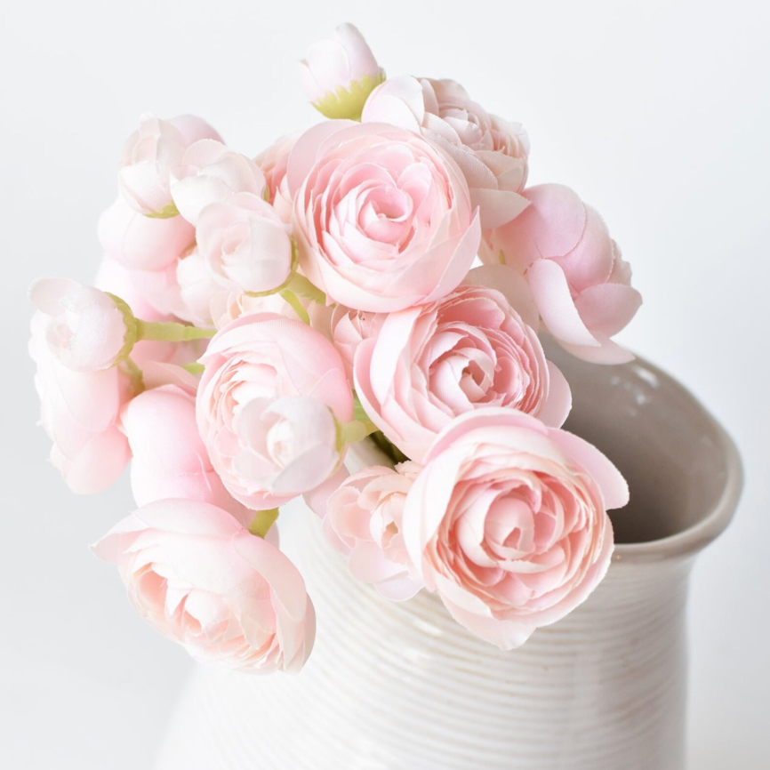 10" Mini Pink Ranunculus Bundle