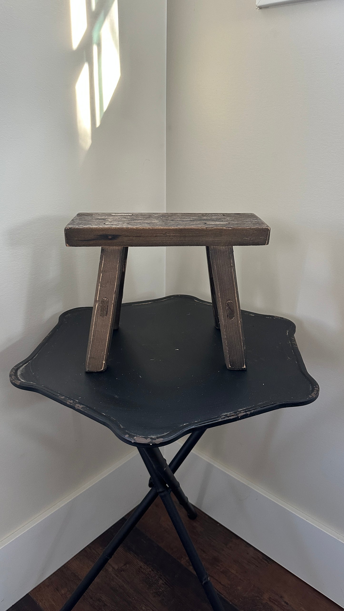 10" Rustic Handmade Mini Stool