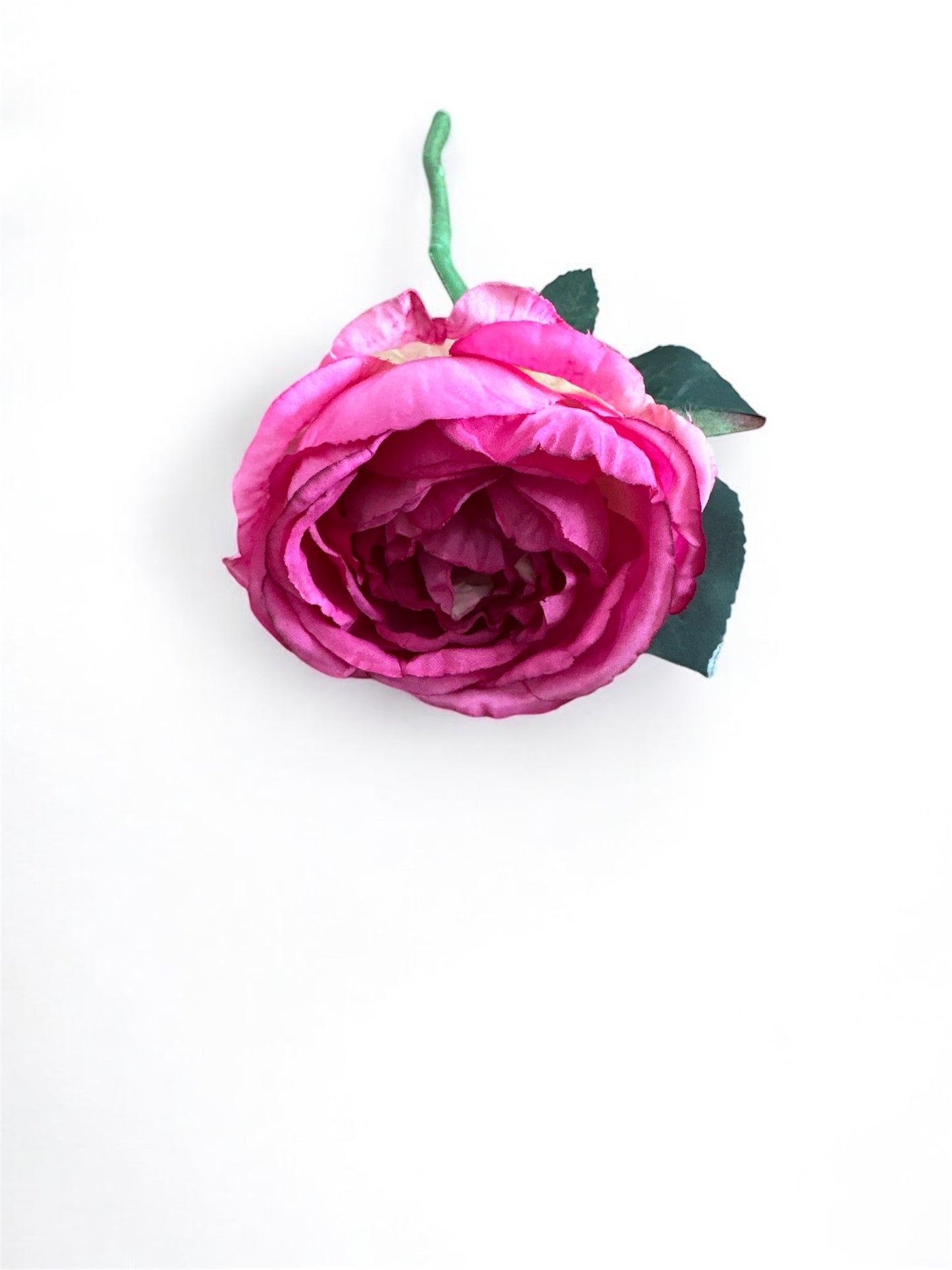 13" Rose Stem in Dark Pink