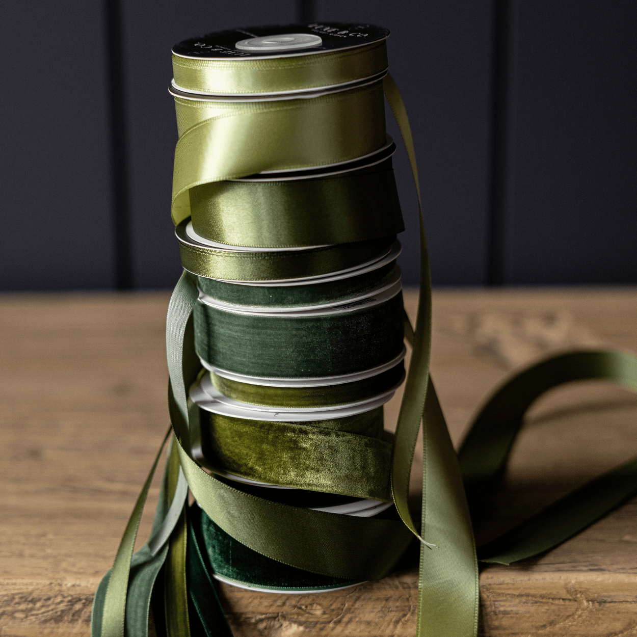 1/3" Velvet Ribbon in Emerald Green