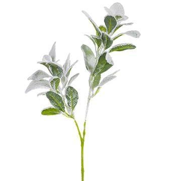28" Snowed Lamb's Ear Spray Green Ice