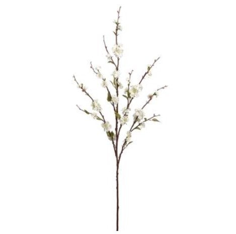 39" Plum Blossom Spray x5 - Cream