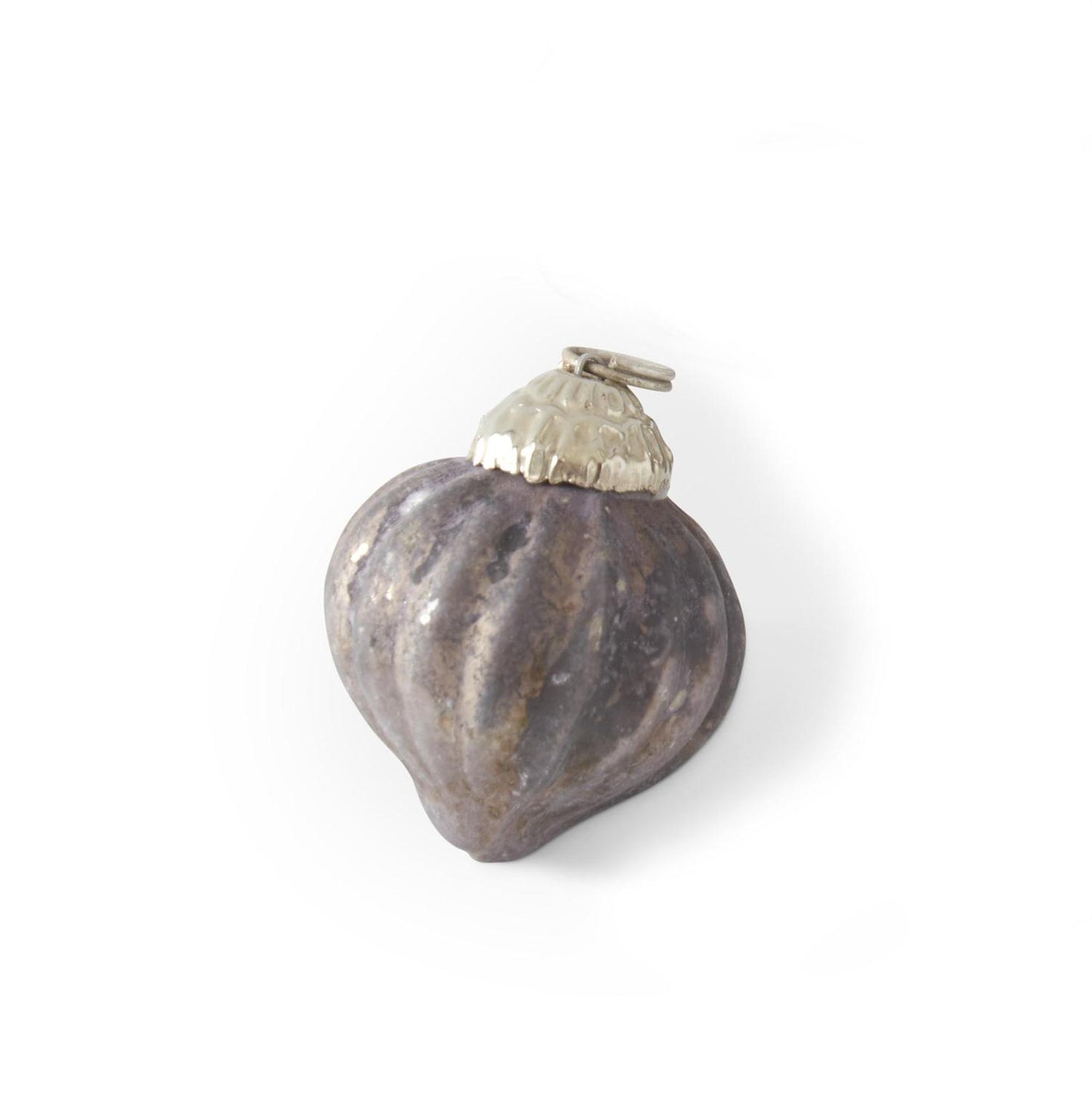 Bag of 12 1 Inch Mini Matte Gray w/Gold Onion Ornaments