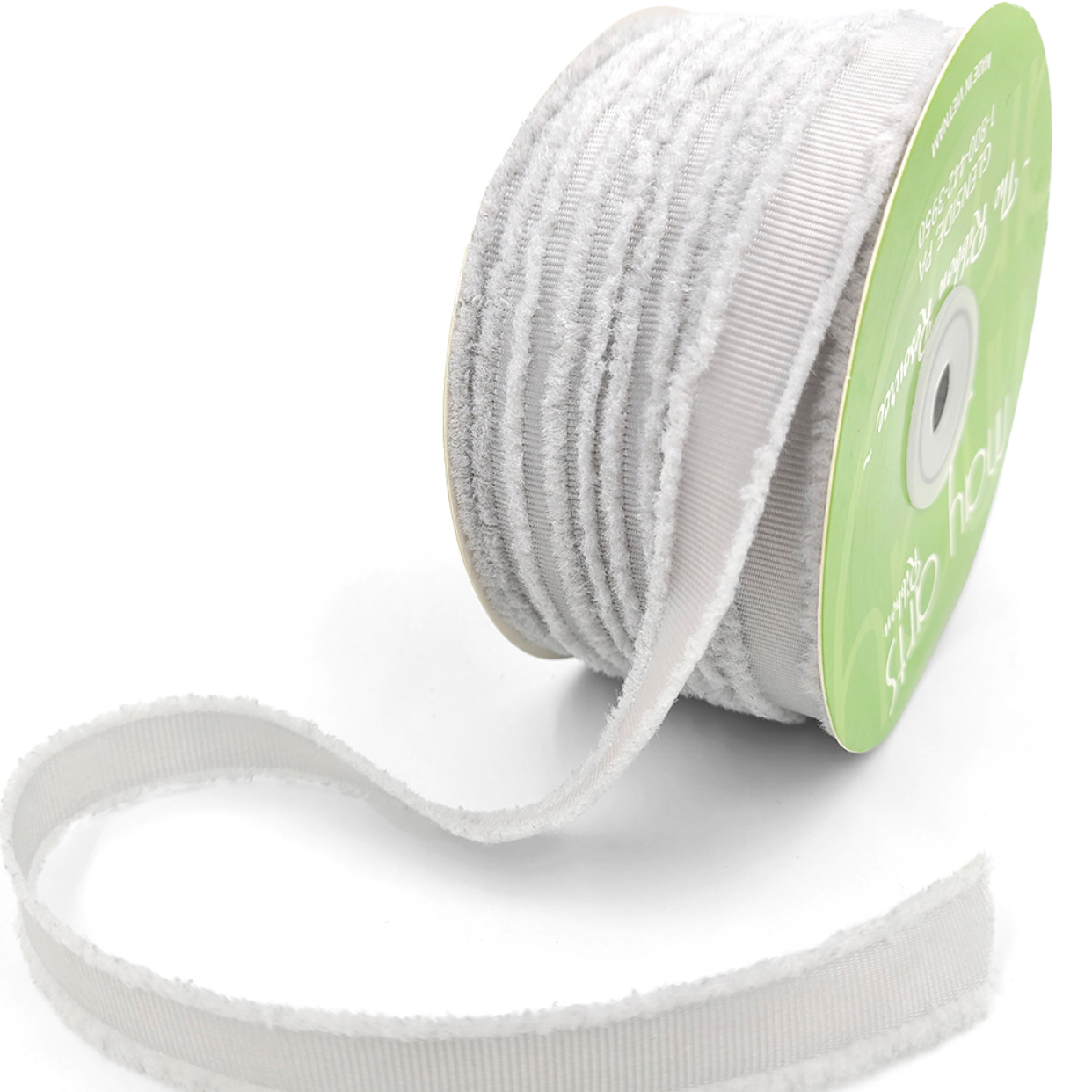 5/8β³ Fuzzy Grosgrain Ribbon in Grey