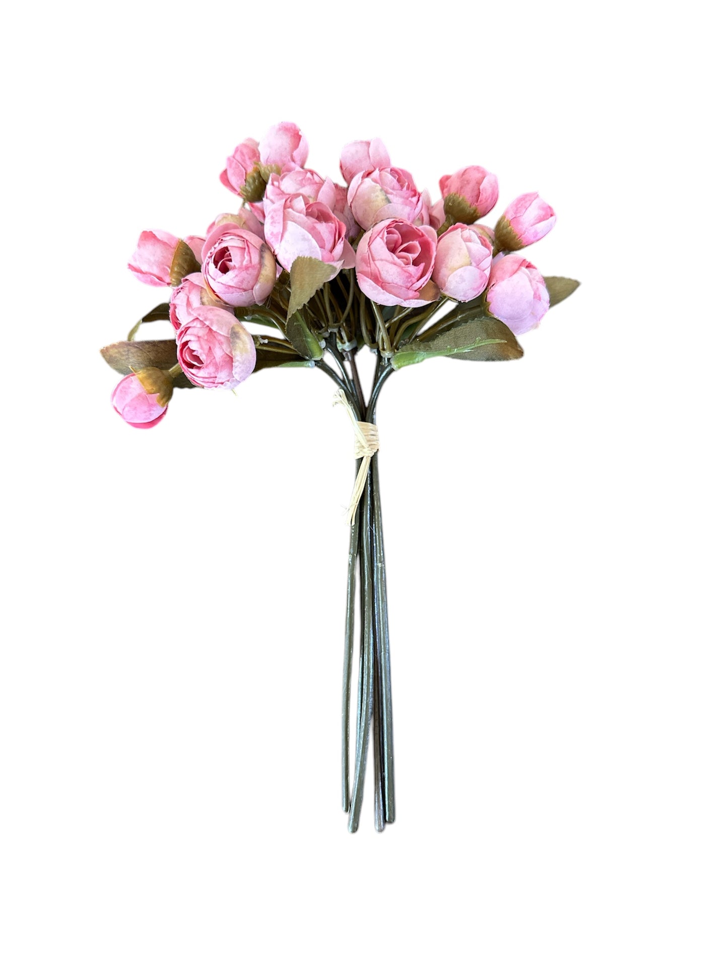 10.5 Inch Pink Mini Ranunculus Bud Bundle (5 Stem)
