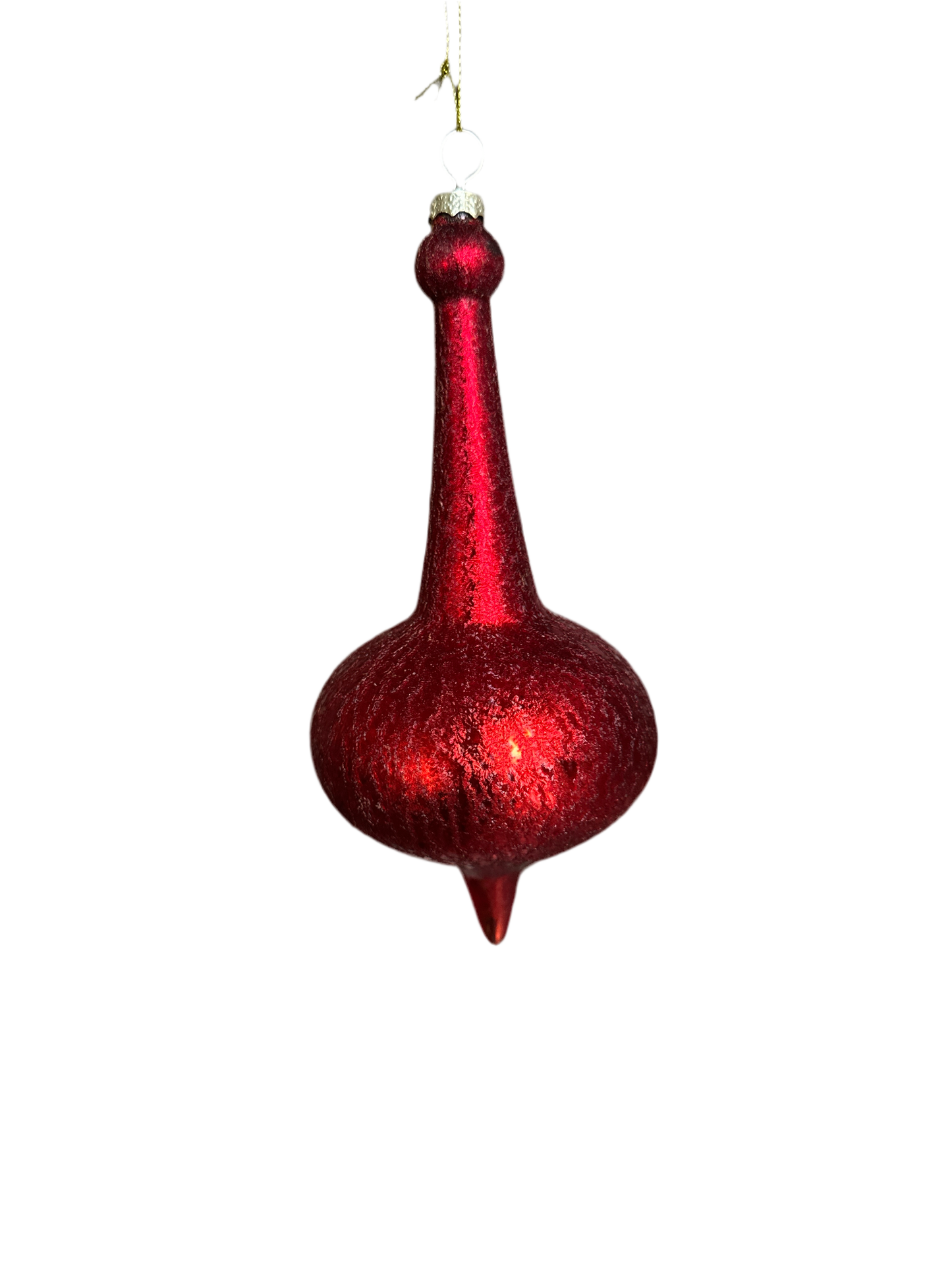 RED FINIAL CHRISTMAS ORNAMENTS - THREE VARIANTS