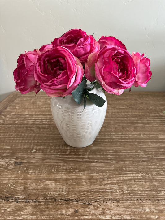 13" Rose Stem in Dark Pink