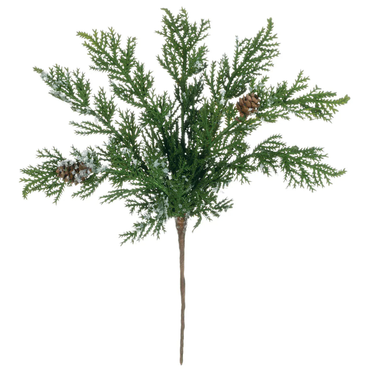Snowy Cypress Pick 10" - Single Stem Artificial Greenery