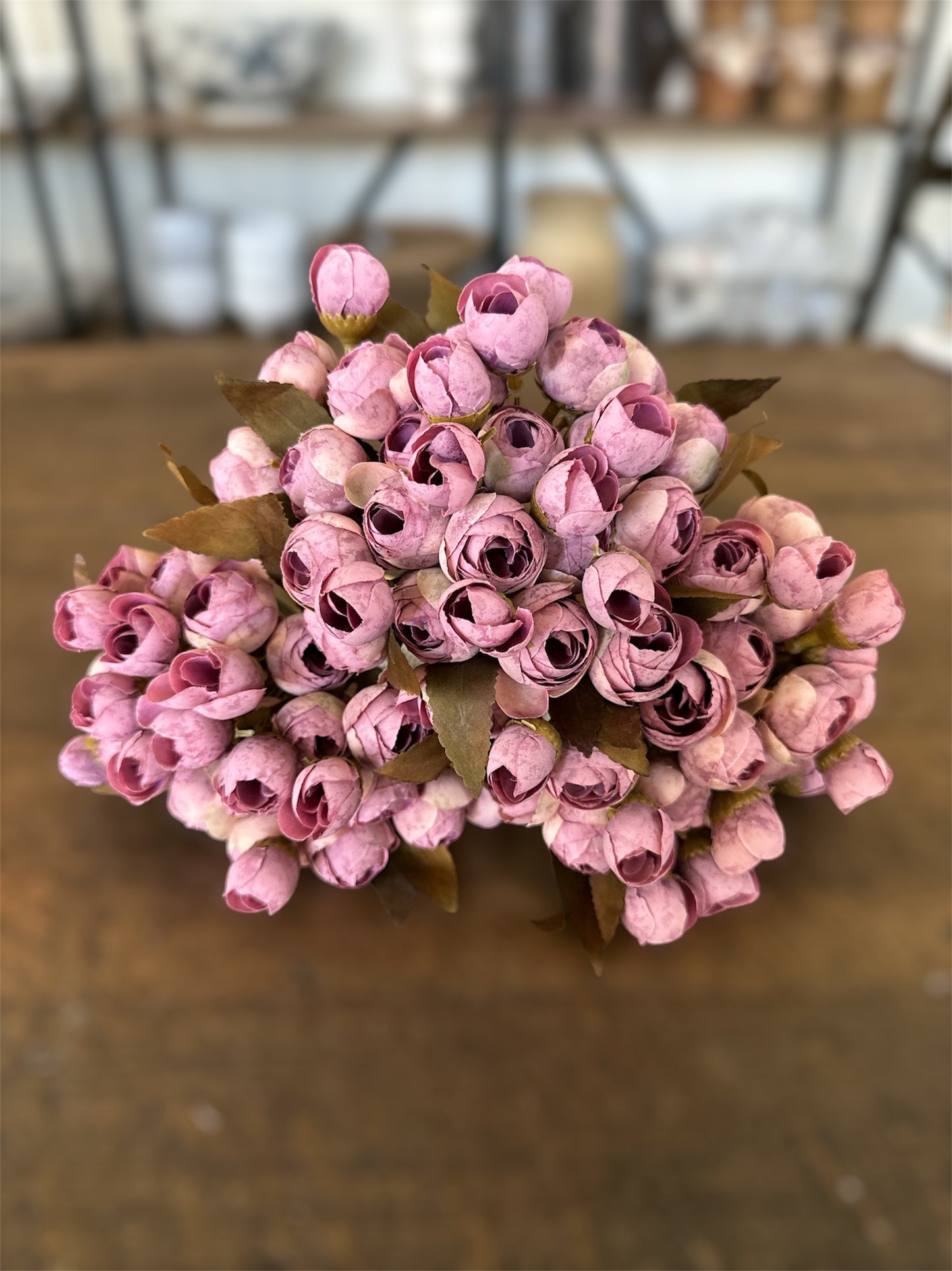 10.5 Inch Light Purple Mini Ranunculus Bud Bundle (5 Stem)
