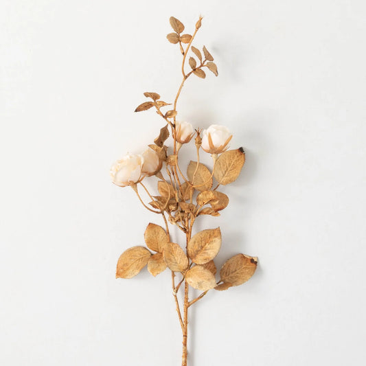 27" Cream Multi-Bloom Rose Spray