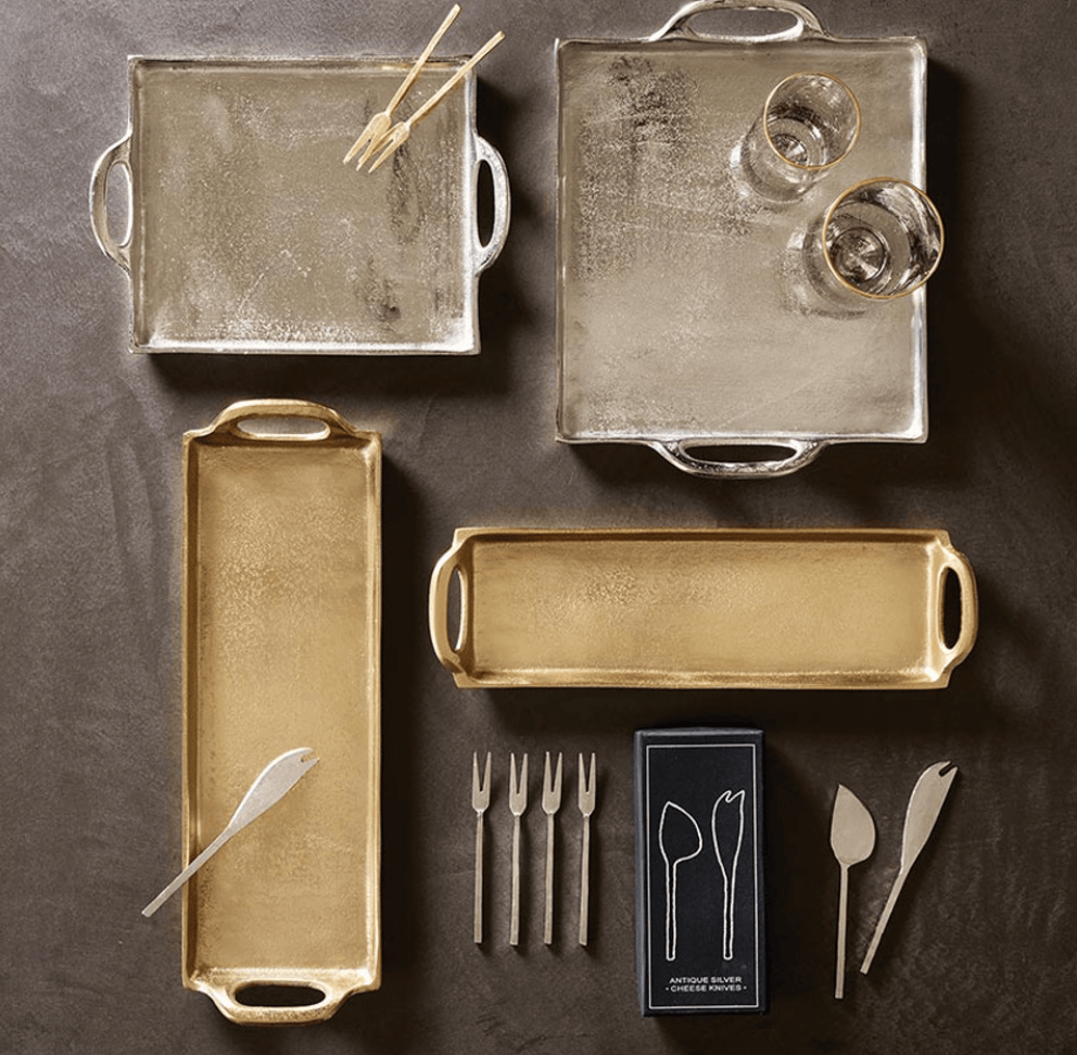Gold Aluminum Tray two sizes