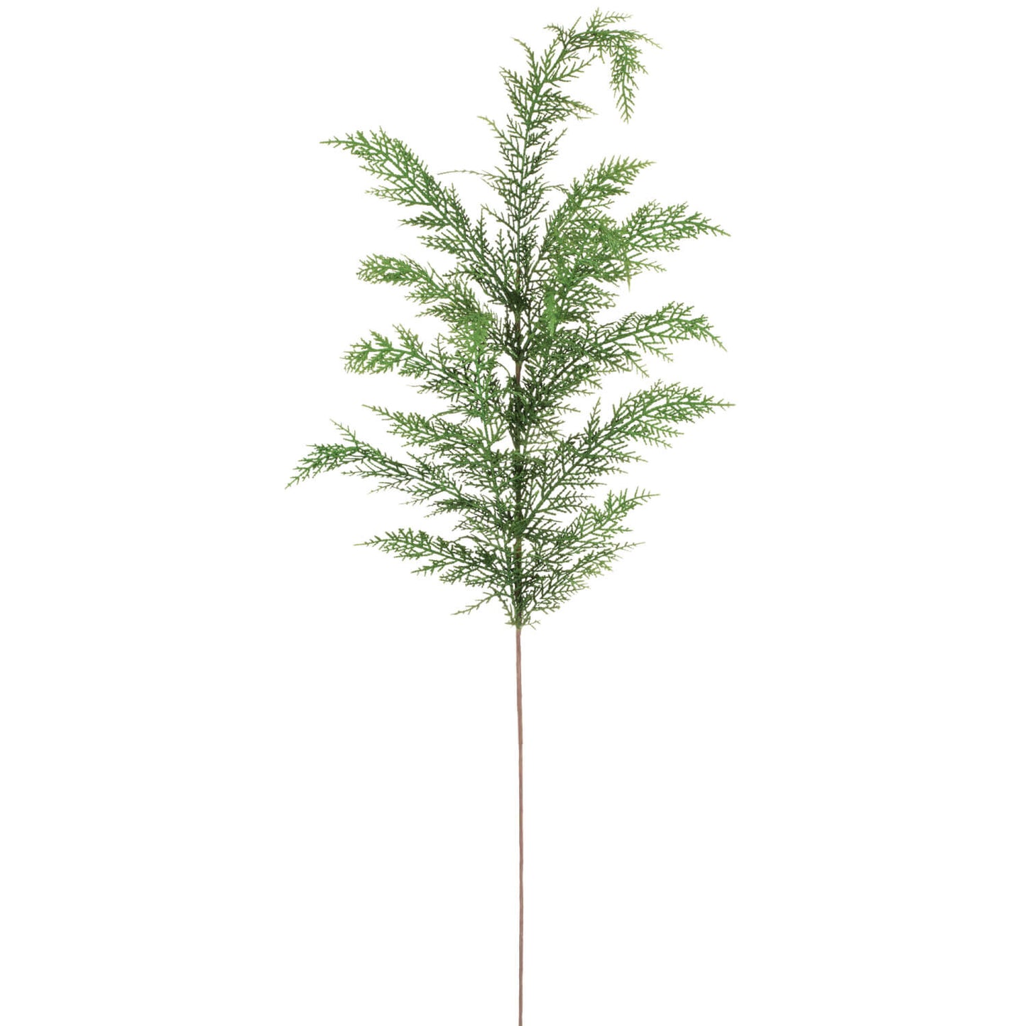 Artificial green cypress Christmas spray with realistic texture and detailing.