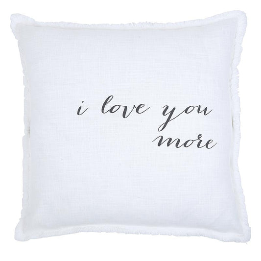 Face To Face Square Sofa Pillow - I Love You More