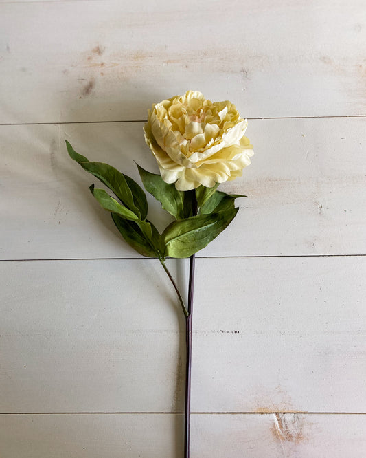 32" Yellow Peony