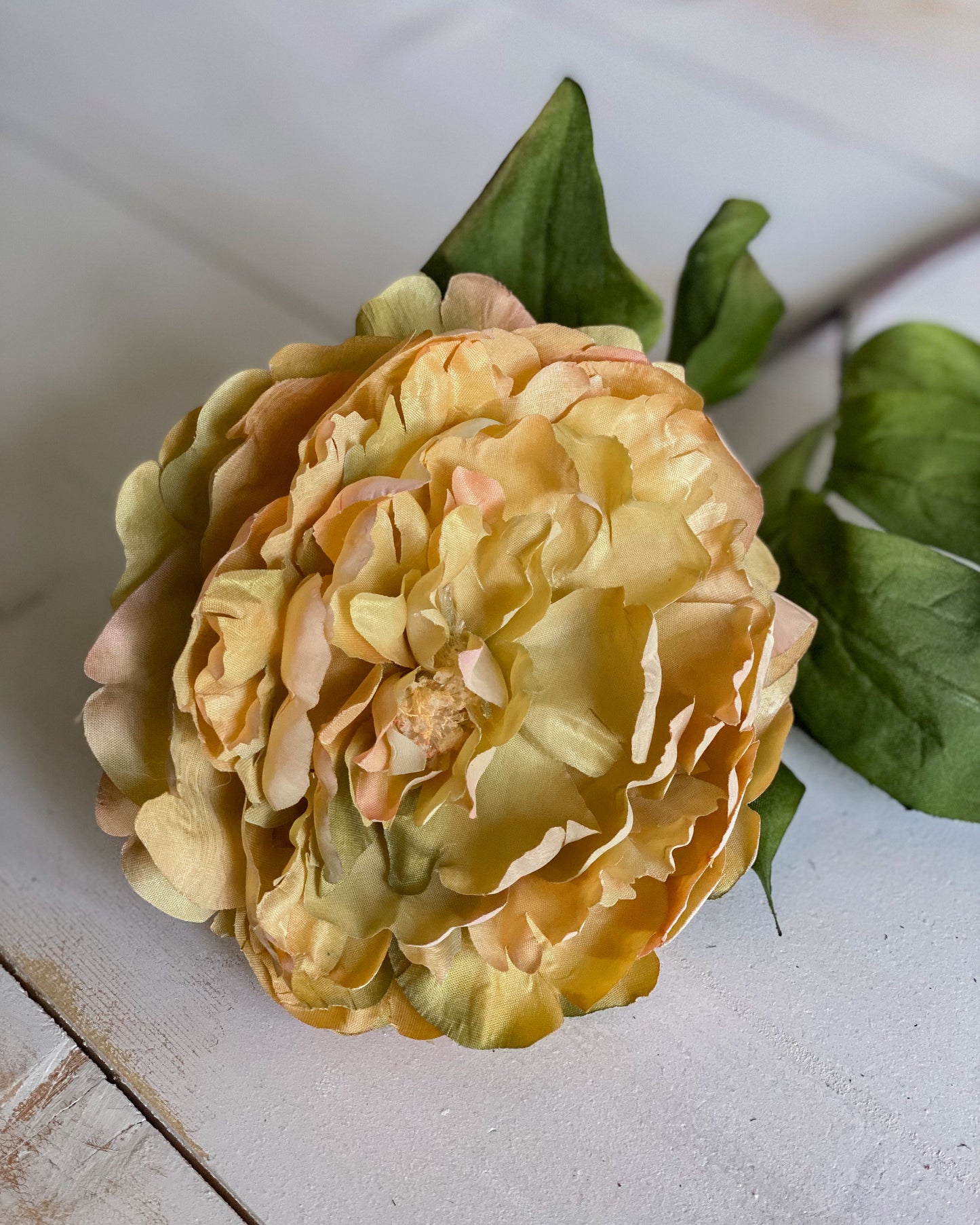 32" Dark Yellow Peony