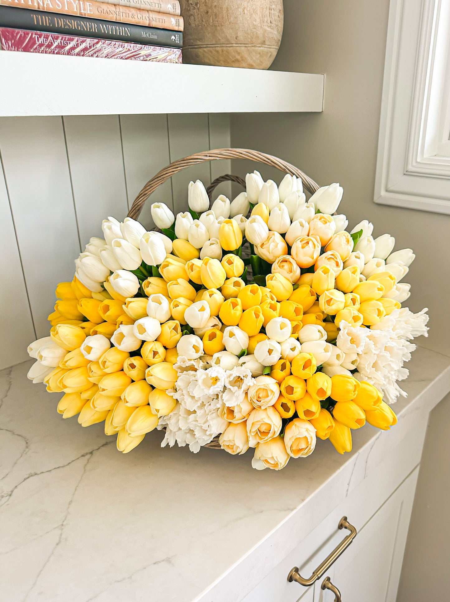 White Real Touch Mini Tulip Bundle (12 Stems)