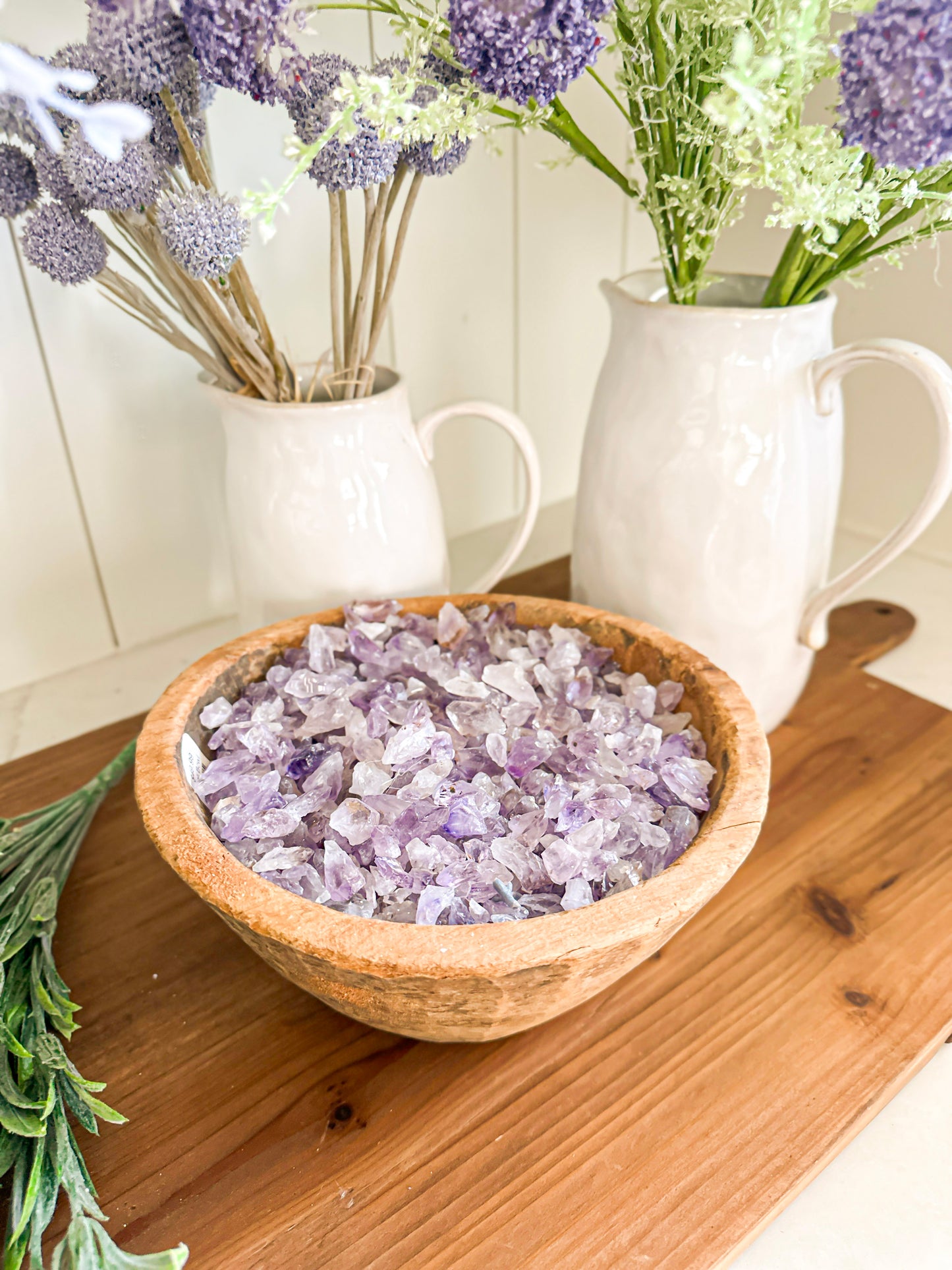 31" Artificial Snow Ball Allium Flower in Purple