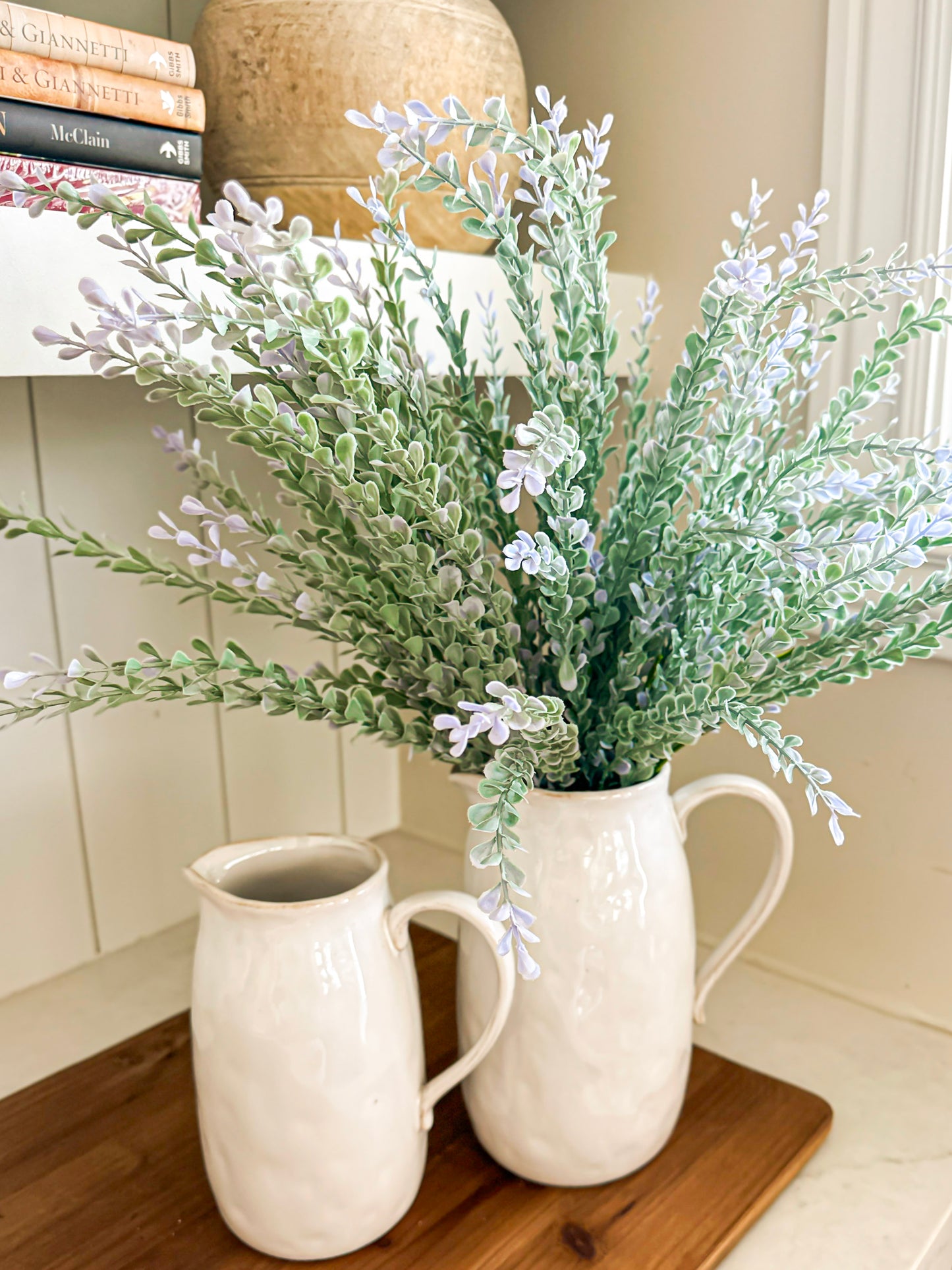 23 INCH REAL TOUCH SOFT GREEN W/PURPLE FOLIAGE BUSH