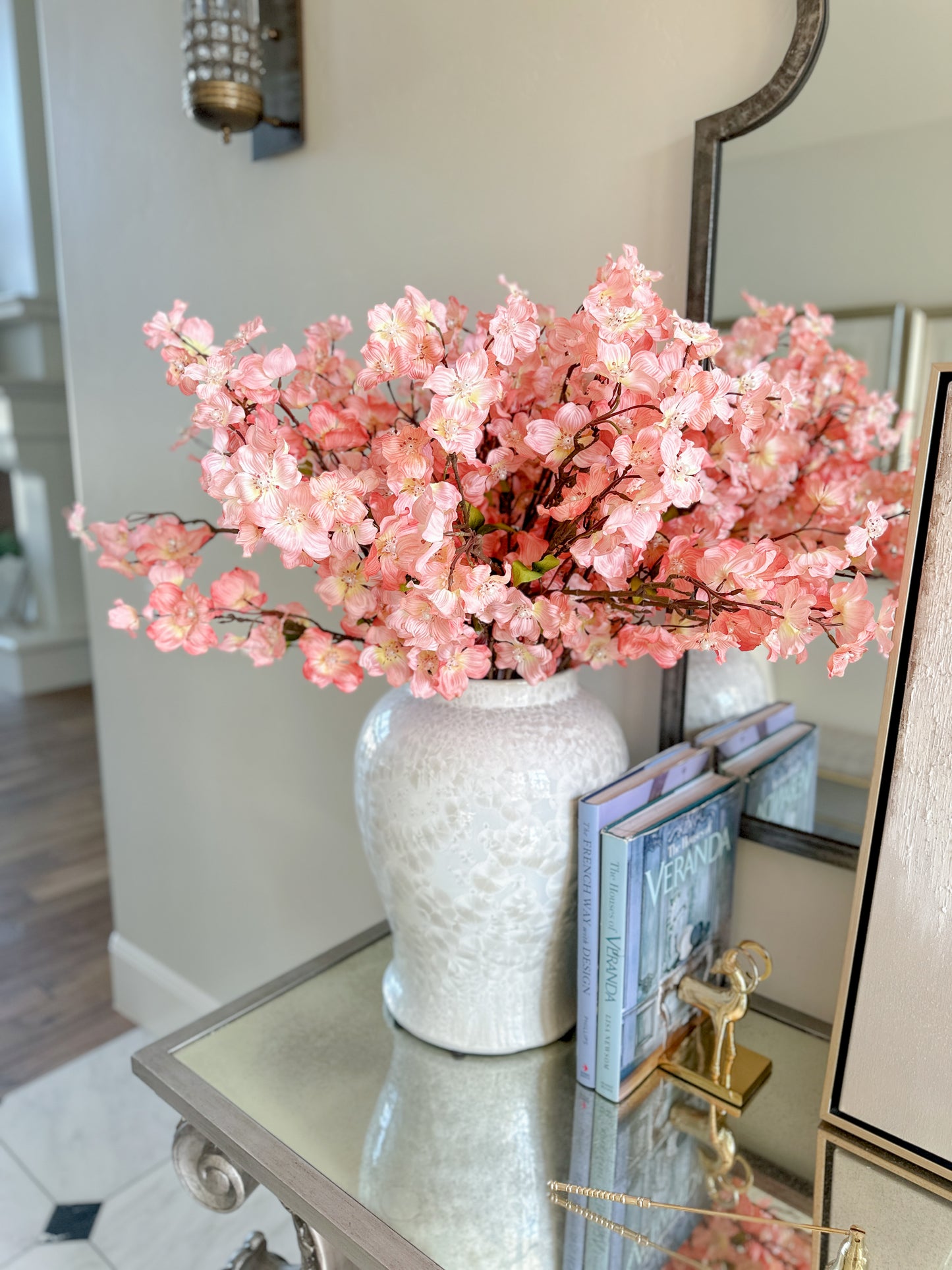 36" Dogwood Stem with Pearl
