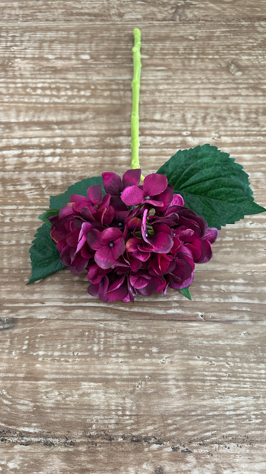 18" Hydrangea Stem in Eggplant
