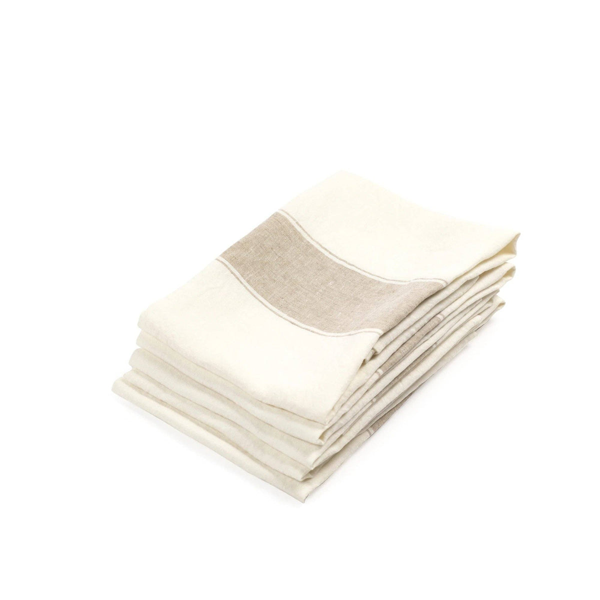 Libeco Belgian Linen Tea Towel 27" x 27" - Ajaccio Stripe, Athene