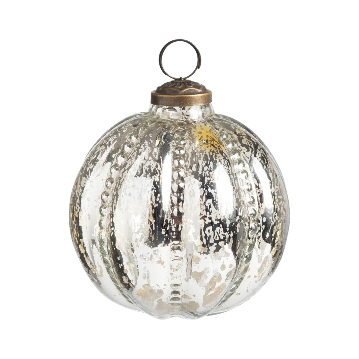 Beaded Mercury Glass 4" Ornament