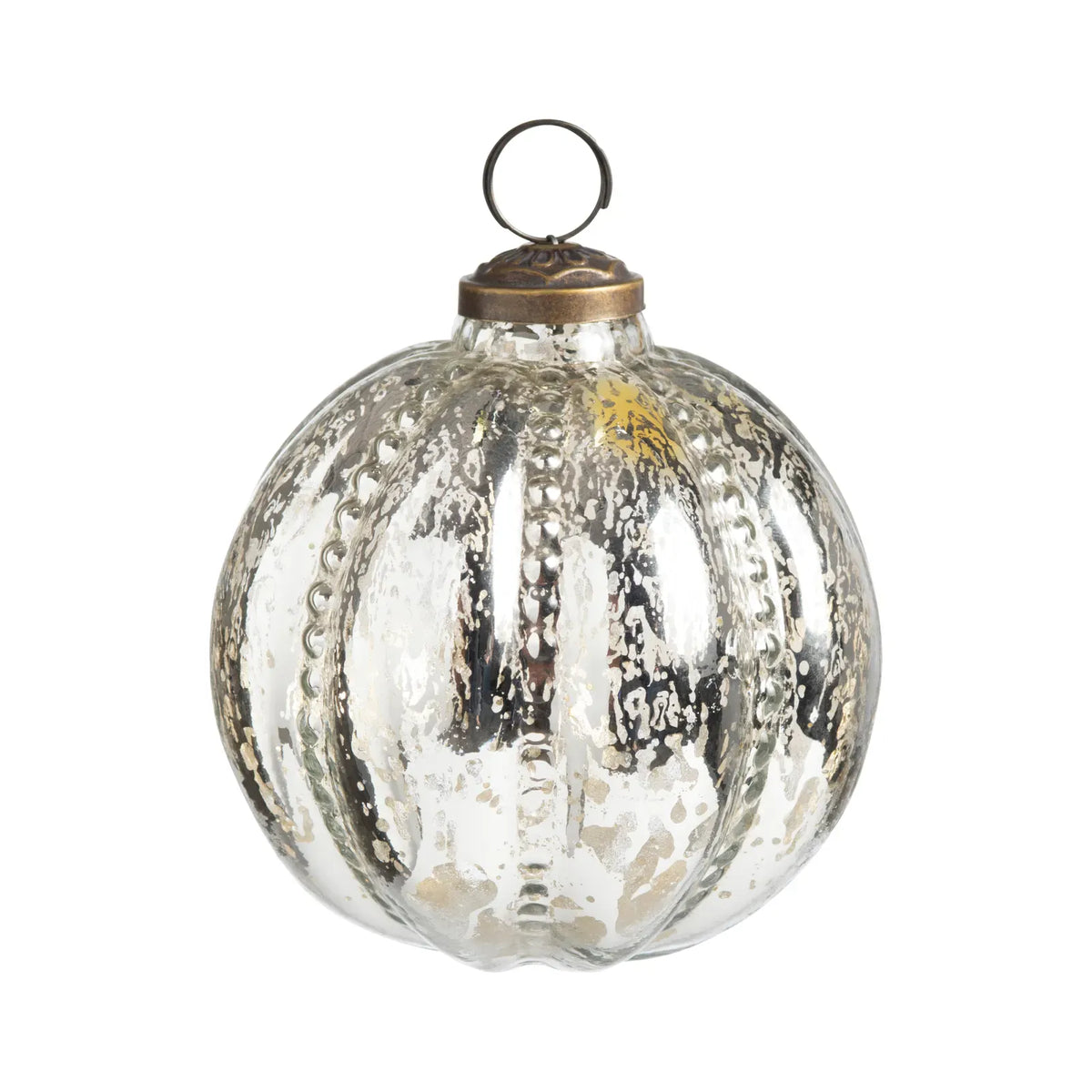 Beaded Mercury Glass 4" Ornament