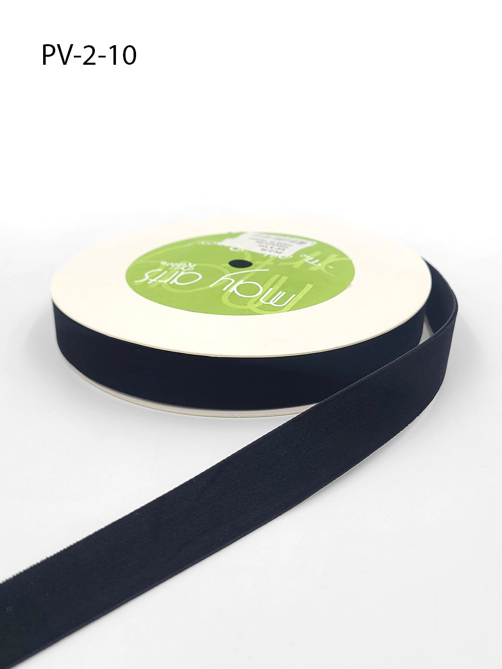 3/4 Inch Velvet Ribbon with Woven Edge in Black