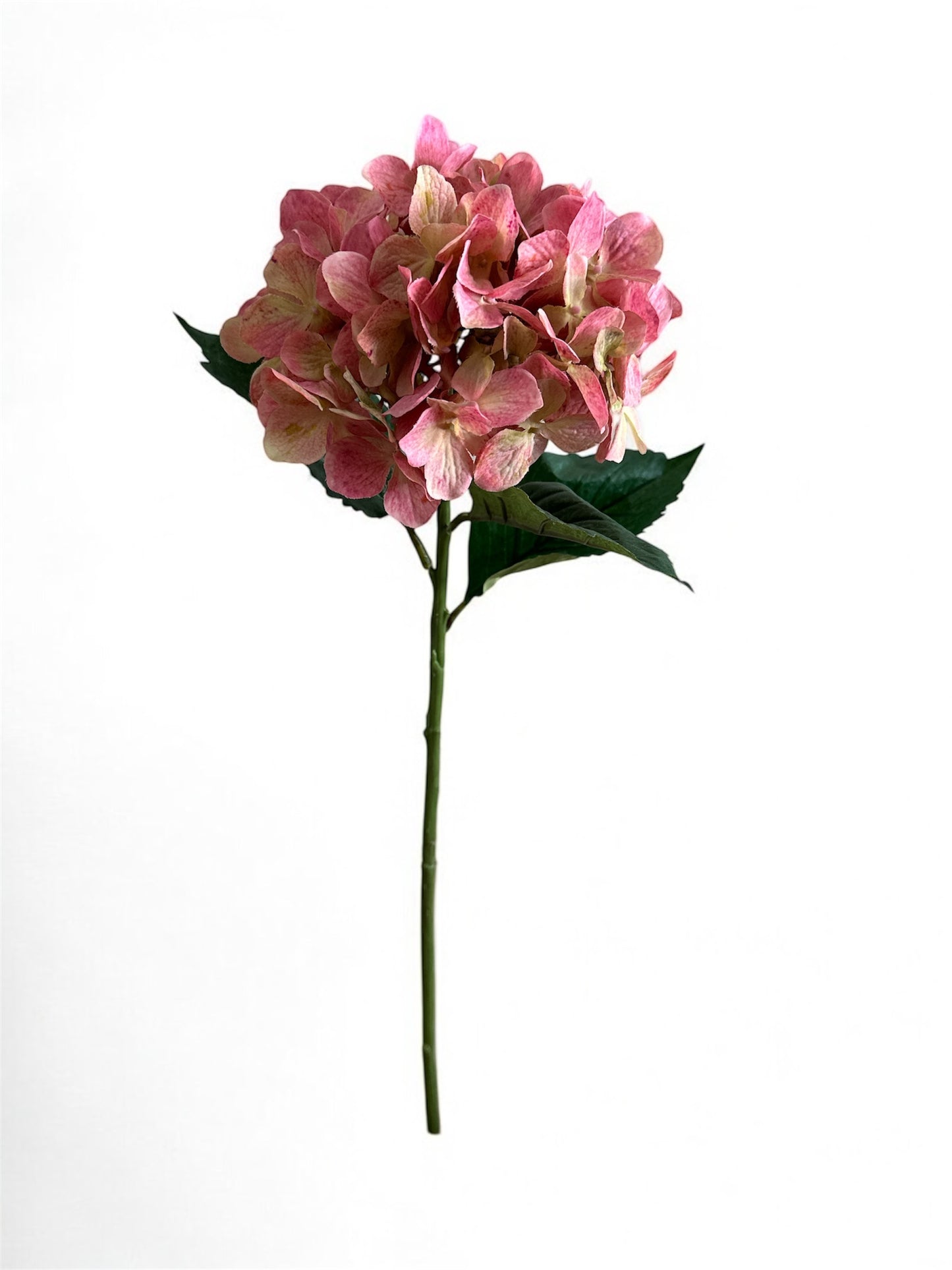 25" Light Pink and Green Artificial Hydrangea Spray