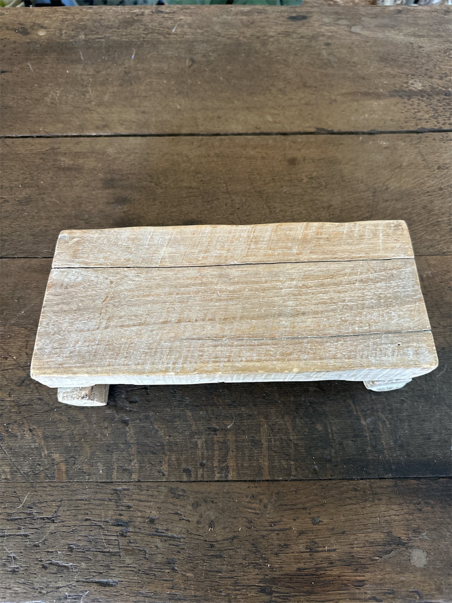 Found Reclaimed Wood Pedestal Tray