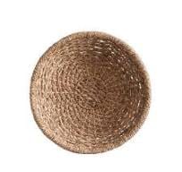 Round Braided Rattan Footed Bowl 12.5"