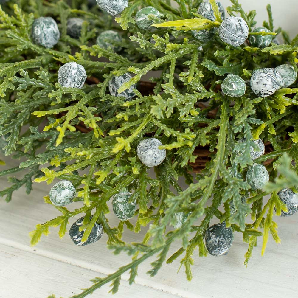 SEEDING JUNIPER WREATH 4.5"