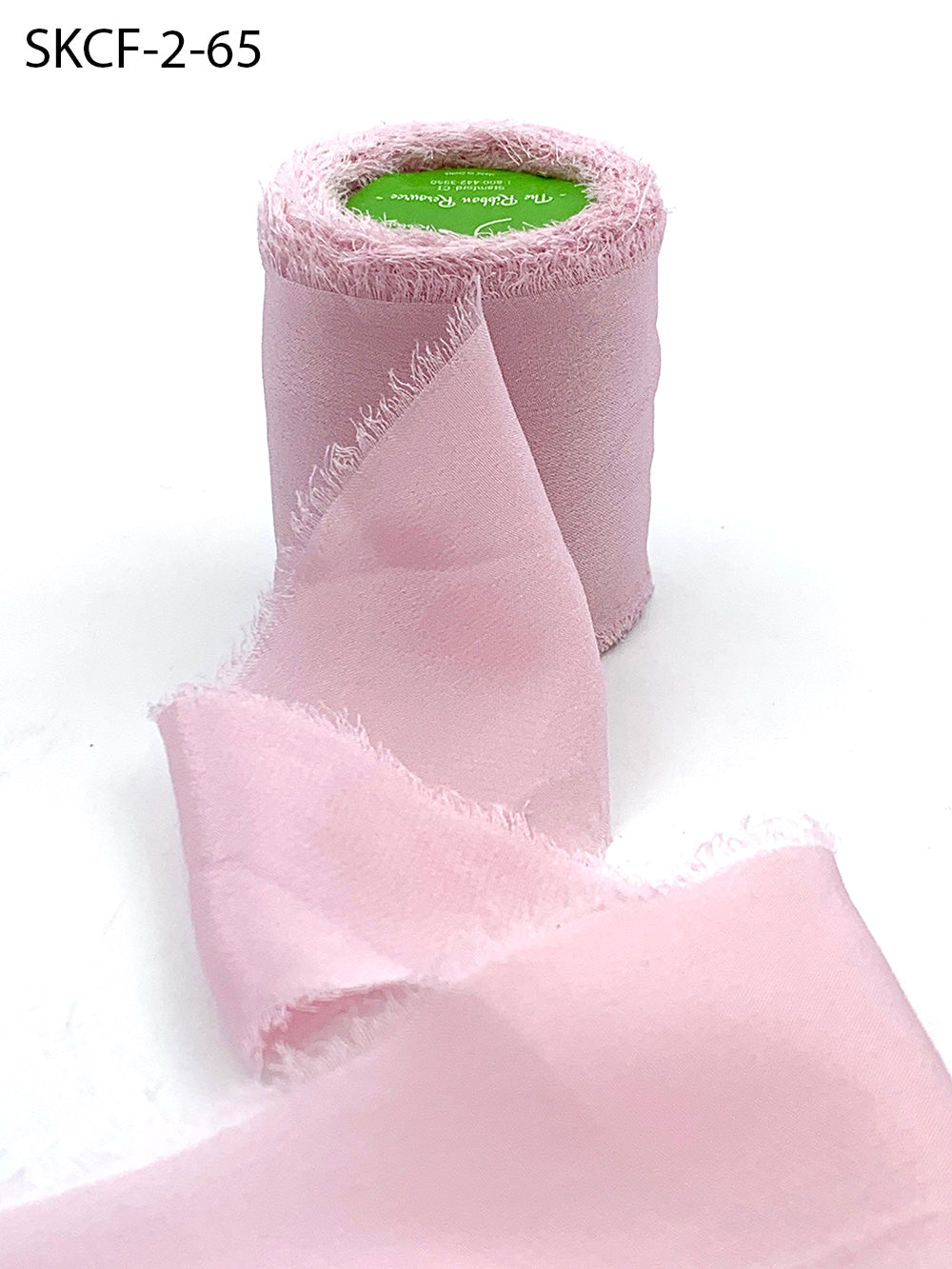 2 Inch 100% Silk Crepe with Frayed Edge (NON-DYED and HAND-DYED) in Wood Rose