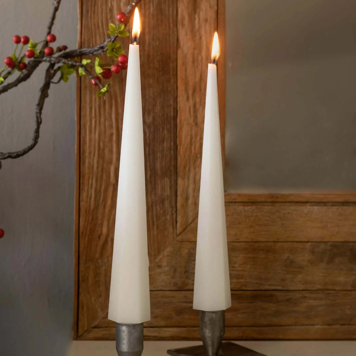 Snow White Tree Shaped Christmas Candle Boxed Set