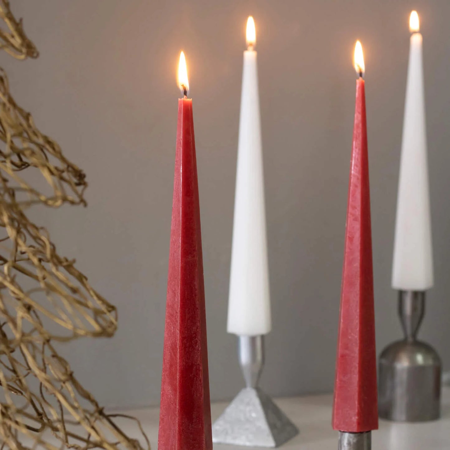 Snow White Tree Shaped Christmas Candle Boxed Set