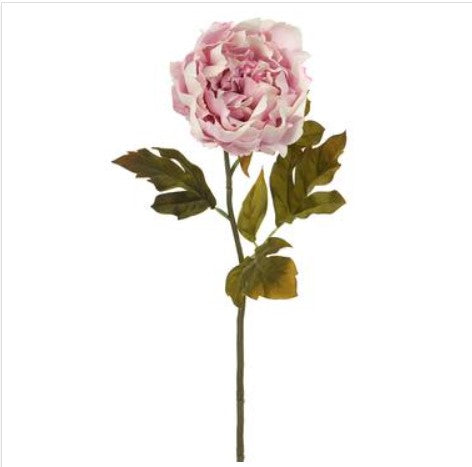 24" Peony Spray Light Lavender