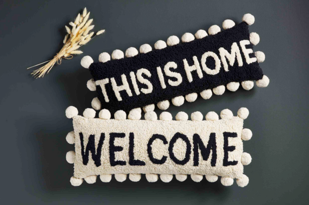 THIS IS HOME TUFTED LONG THROW PILLOW