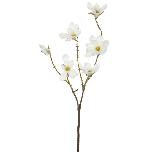 28.75"White  Magnolia Spray
