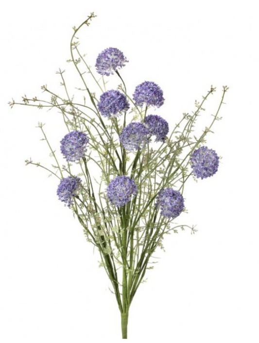 24" Allium Bush with 10 Stems in Lavender