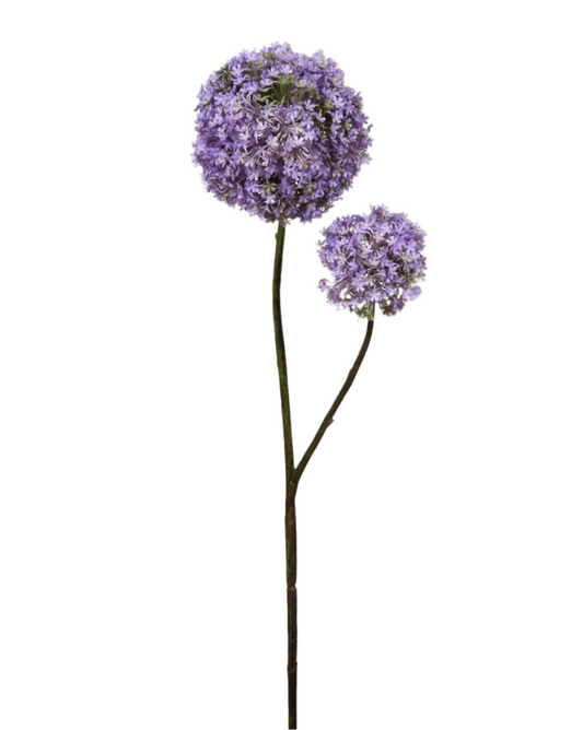 31" Artificial Snow Ball Allium Flower in Purple