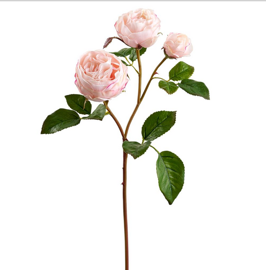 21" Real Touch Rose Spray in Blush Pink