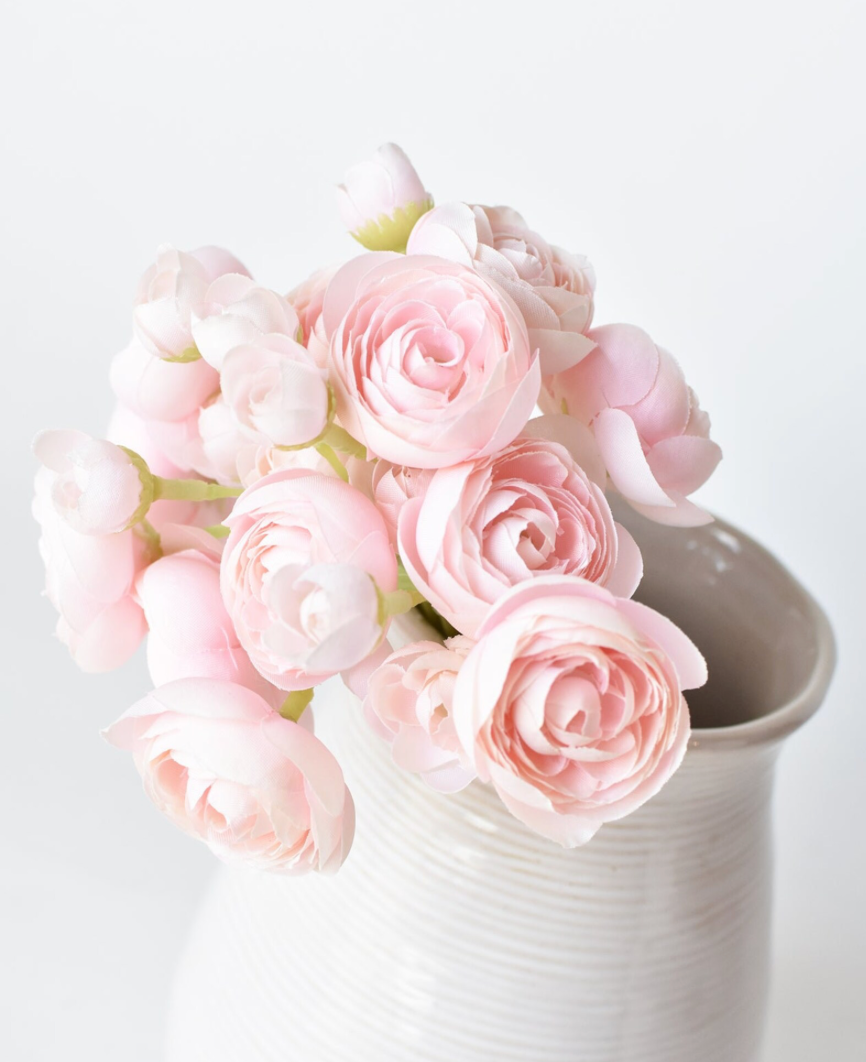 10" Mini Pink Ranunculus Bundle