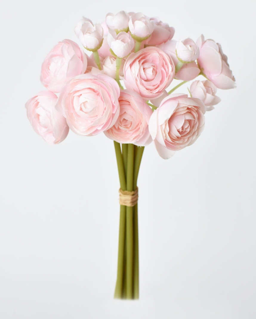 10" Mini Pink Ranunculus Bundle