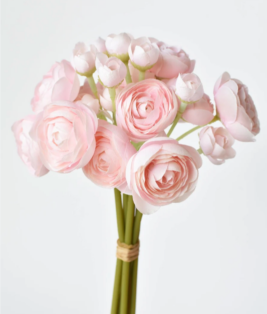 10" Mini Pink Ranunculus Bundle