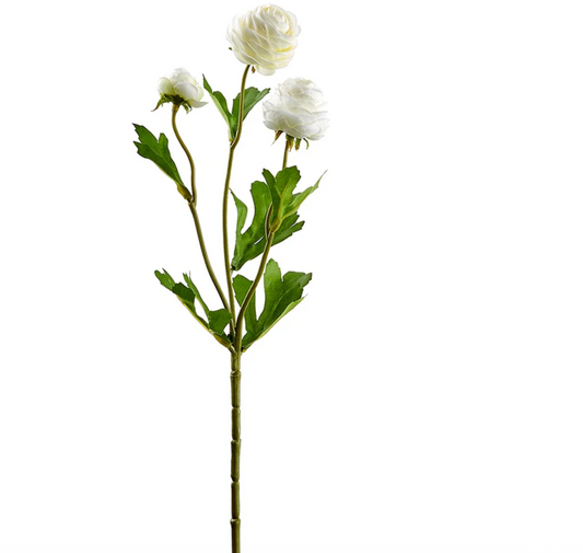 16.5" Cream Mini Ranunculus Spray