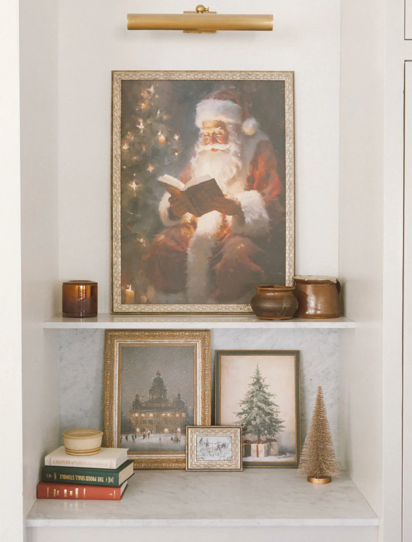 Ice Skating Framed Vintage Art