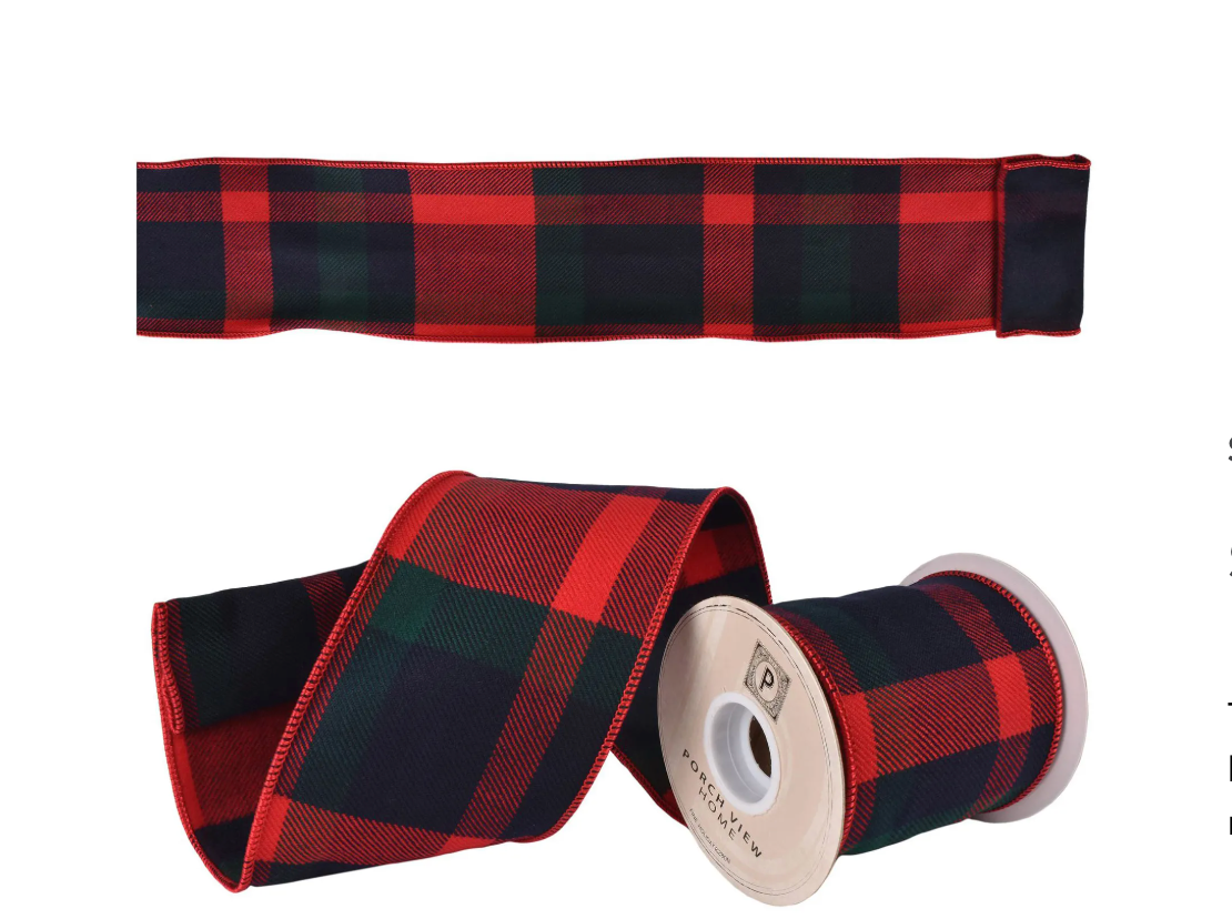 Highland's Flannel Plaid Ribbon 4"