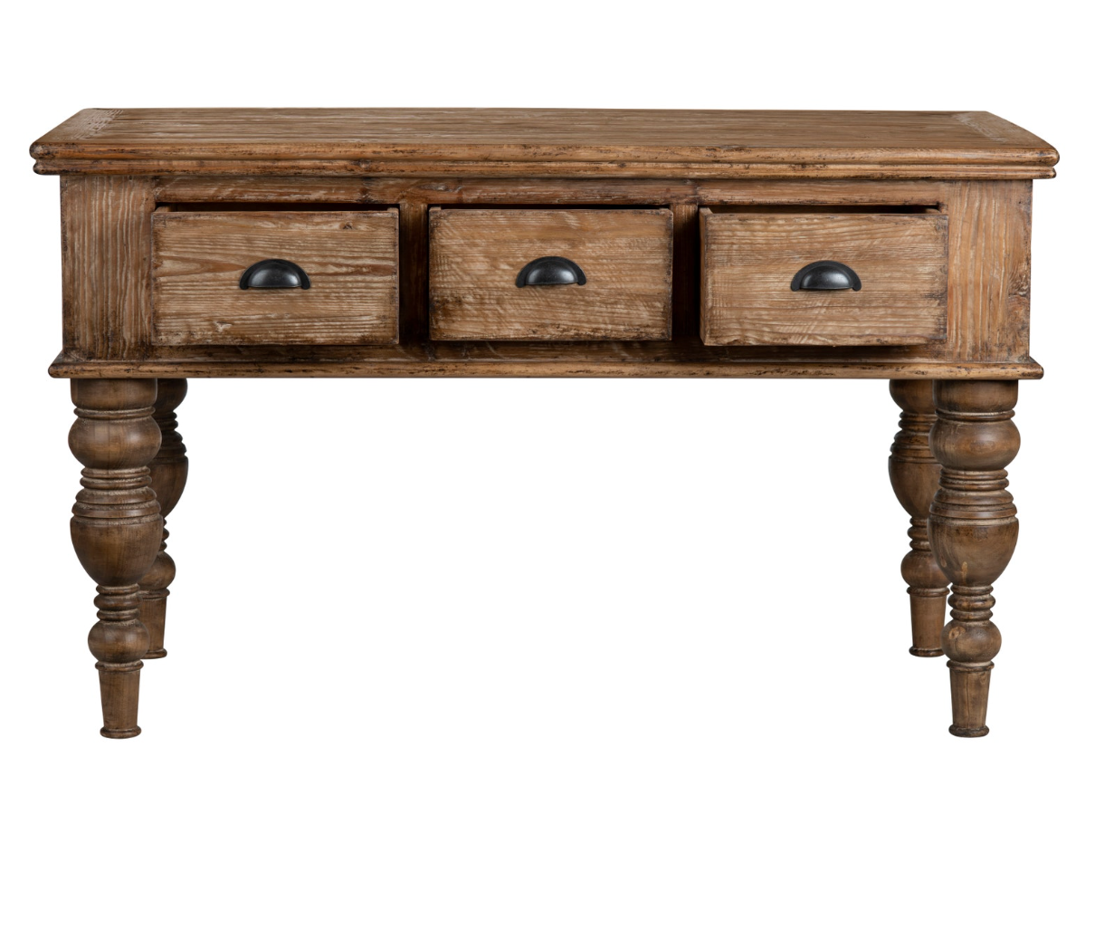 Grand Maison Kitchen Island 60" - Solid Wood with Turned Legs & Deep Drawers