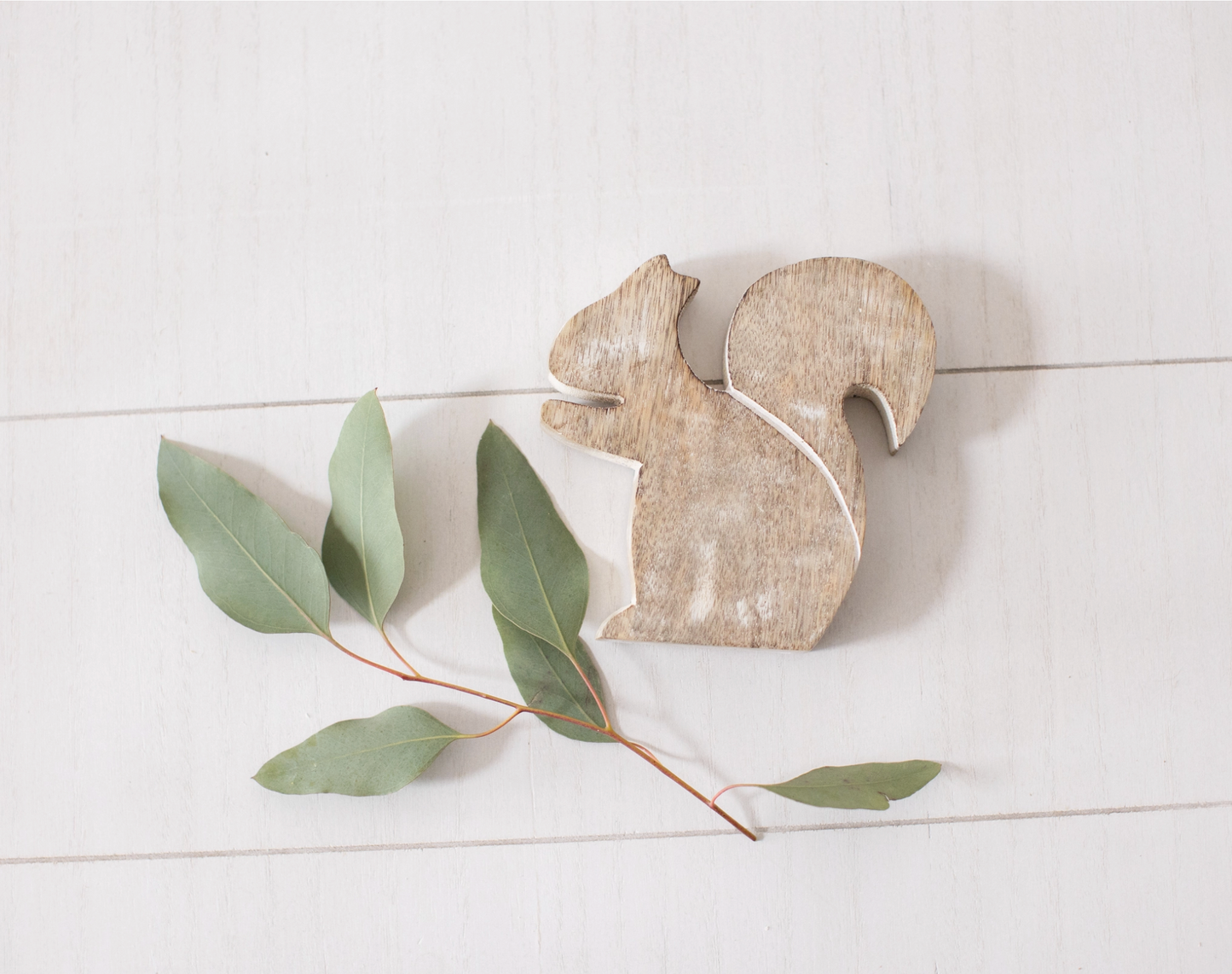 Mango Wood Cutout Squirrels - Two Sizes