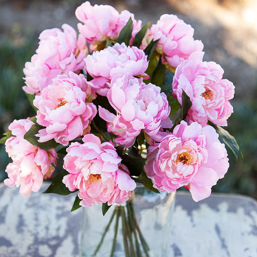 Two Tone Pink Peony Spray 18.5" - Artificial Flower Stem